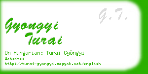 gyongyi turai business card