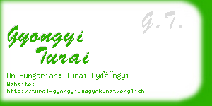 gyongyi turai business card